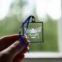Bee Engraved Glass Hanging Decoration, thumbnail 1 of 8