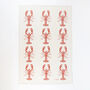 Organic Tea Towel | Red Lobster, thumbnail 1 of 2