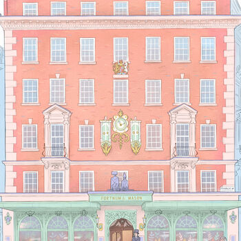 Fortnum And Mason London Fine Art Print By Mike Green Illustration ...