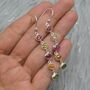 Mixed Tourmaline Sterling Silver Dangle Earrings, thumbnail 12 of 12