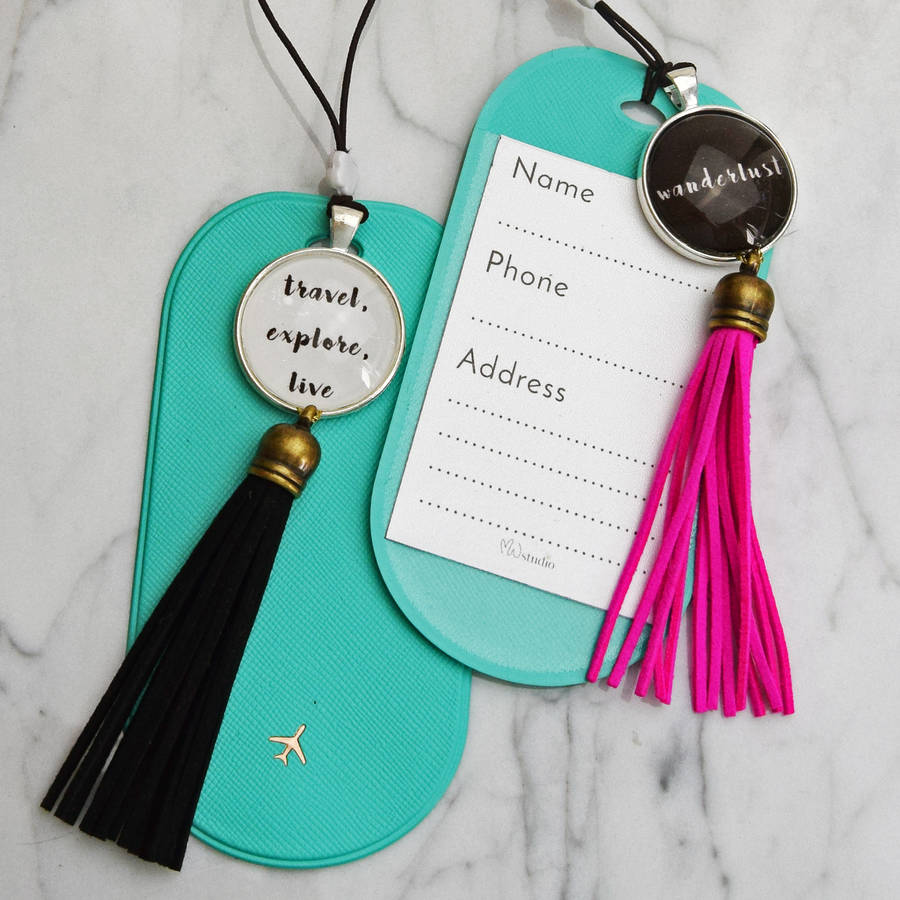 Travelling Quote Luggage Tag By Mw Studio