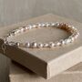 Multi Toned Irregular Freshwater Pearl 925 Bracelet, thumbnail 1 of 4