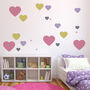 Reusable Plastic Stencils Five Pcs Heart With Brushes, thumbnail 4 of 5