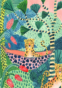 Jungle Leopards Art Print, 5 of 6