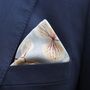 Skeletal Leaves Silk Tie And Silk Pocket Square, thumbnail 4 of 5
