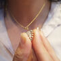 18k Gold Vermeil Plated Montsera Leaf Necklace, thumbnail 3 of 4