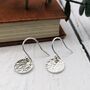 Sterling Silver Hammered Drop Earrings, thumbnail 2 of 6