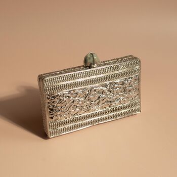 Leylani Silver Mother Of Pearl Clutch, 4 of 7