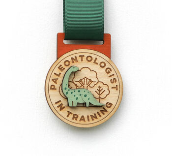 Wooden Palaeontologist Medals, 2 of 2