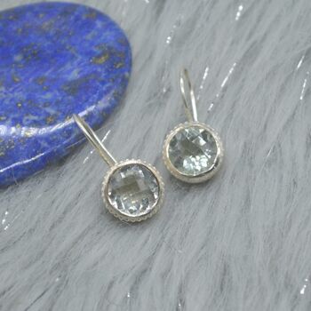 Green Amethyst Silver Earrings: February Birthstone, 9 of 10