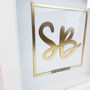 Personalised 'Chrome Effect' Initials Artwork, thumbnail 6 of 8