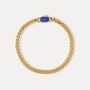 Silver Lapis Gemstone Cuban Bracelet For Men, thumbnail 3 of 10