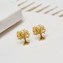 Sterling Silver Or Gold Plated Tree Stud Earrings, thumbnail 6 of 12