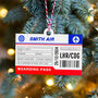 Personalised Boarding Pass Christmas Tree Decoration, thumbnail 1 of 5