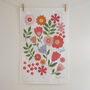Summer Flowers Tea Towel, thumbnail 2 of 2