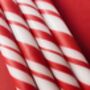 Red And White Candy Striped Candles 'Candy Cane Lane', thumbnail 5 of 5