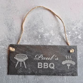 Personalised Bbq Slate Sign, 2 of 4