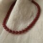 Edie Sterling Silver Red Agate Necklace, thumbnail 1 of 5