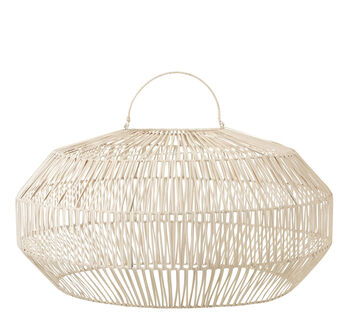 Extra Large White Rattan Lampshade, 4 of 5