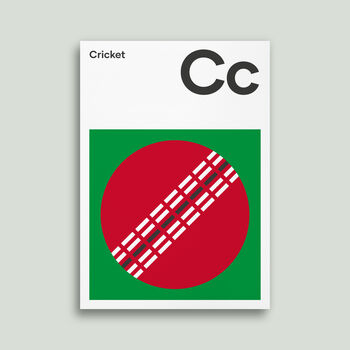 Cricket Ball Posters And Prints, Gifts For Cricket Fans, 3 of 5