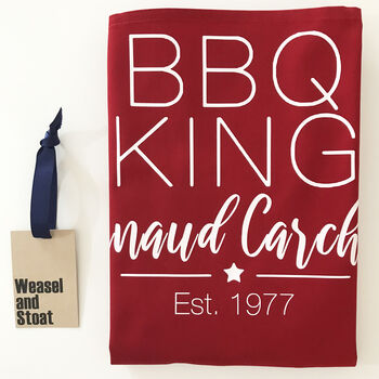 Personalised Barbecue King Apron, 2 of 12