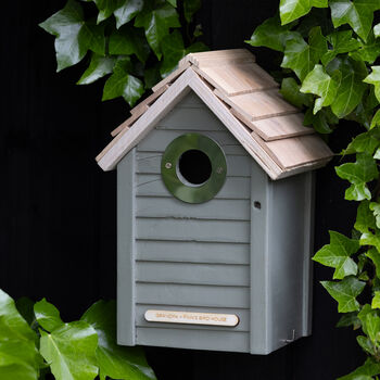 Personalised Wooden Garden Bird Nest Box, 10 of 12