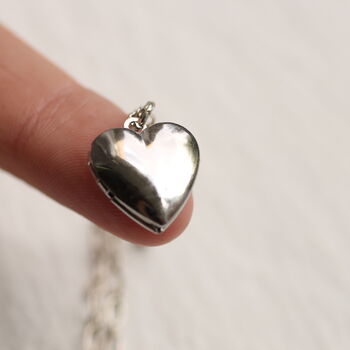 Tiny Silver Heart Locket, 2 of 11