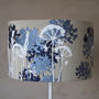 Botanical Lampshade In White, Navy And Pale Blue, thumbnail 1 of 4
