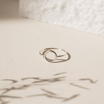 Sterling Silver Circle Ring, 4 of 9