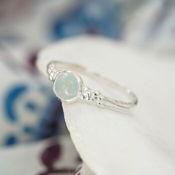 Sterling Silver Aquamarine Ring, 4 of 9