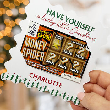 Colorful Christmas Scratch Card Holders, Xmas Lotto Holders Small And Large, 7 of 11