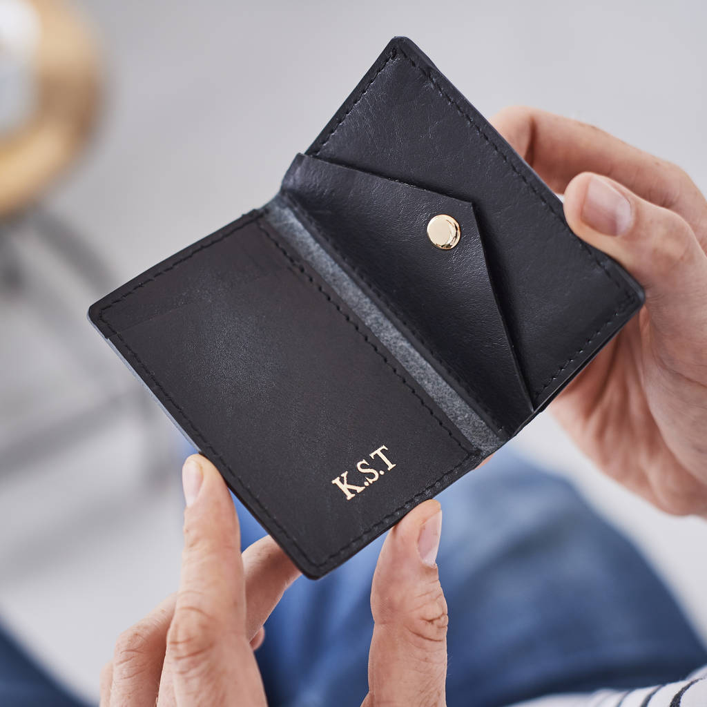 Personalised Leather Credit Card Holder Wallet