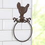 Cast Iron Country Rooster Towel Ring, thumbnail 3 of 12