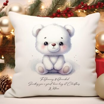 Sentimental Winter Teddy Bear Cushion Gift Collection, 3 of 11