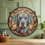 Labrador Silver Stained Glass Effect Suncatcher, thumbnail 5 of 5