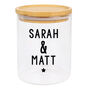Personalised Glass Treat Jar With Bamboo Lid, thumbnail 2 of 4