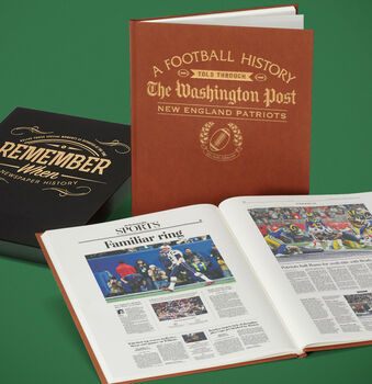 New England Patriots Personalised Nfl American Football Gift Newspaper History Book, 10 of 10