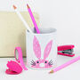 Personalised Rabbit Pen And Pencil Pot, thumbnail 2 of 2