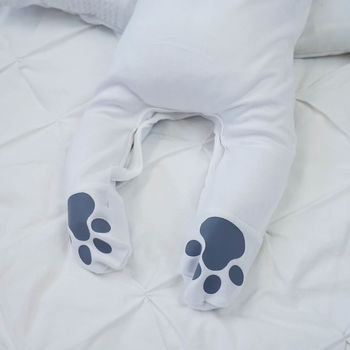 Polar Bear Baby Sleepsuit, 2 of 5