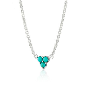 Turquoise Trinity Necklace With Slider Clasp, 6 of 12