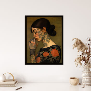 Dare To Be Different Tattooed Female Wall Art Print, 4 of 6