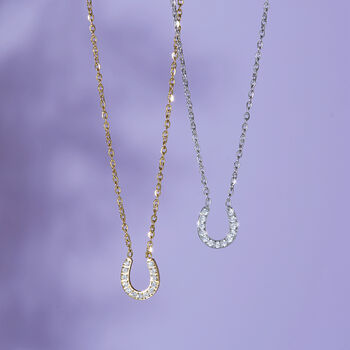 Love You More Than Horses Dainty Horseshoe Necklace, 7 of 11