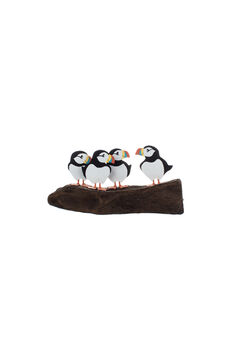Eight Puffins On Driftwood Block, 4 of 4