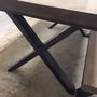 Salford Oak X Shaped Legs Bold Dining Table, thumbnail 5 of 8