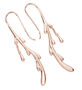 Shepherds Crook Dripping Earrings In Rose Gold Vermeil, thumbnail 1 of 3