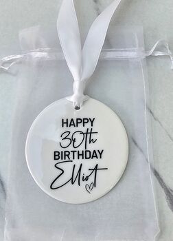 Happy Birthday Gift Tags, Ceramic Birthday Tags, 2 of 2