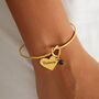 Personalised Heart Knot Gemstone Bangle Gift, thumbnail 5 of 8