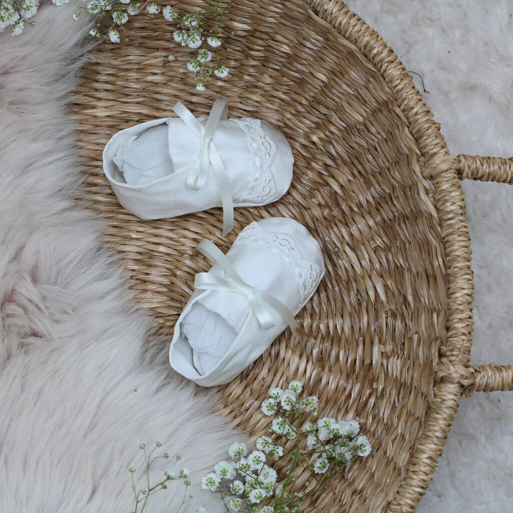Christening Booties For Boys 'Oliver', 1 of 12