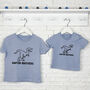 Matching Dinosaur T Shirts Raptor Brothers, thumbnail 3 of 6