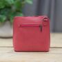 Leather Cross Body Handbag In Salmon Pink, thumbnail 2 of 3